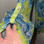 Ruby Road Sheer Button Down Top Shirt Paisley Floral Print Women’s XL Blue Photo 3