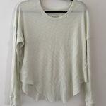 Free People  We The Free Light Green Thermal Long Sleeve Tee Size Small Photo 0