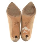 Diane Von Furstenberg DVF Beige Leather Pointed Toe Classic Pumps Heels Size 6.5  Photo 6