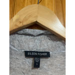 Eileen Fisher  Women Gray Lightweight Crinkle Texture Cardigan Office Layering Photo 2