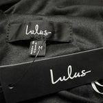 Lulus NWT  Women's M Heavenly Hues Black Maxi Dress Formal V-Neck High Slit Photo 8