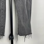 Madewell Washed Gray Stovepipe Raw Hem Cropped Jeans Photo 2