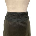 Etcetera  Black Genuine REAL Leather & Textured Wool Pencil Skirt EC Photo 4