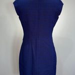 Worthington CLEARANCE! Blue Fitted Houndstooth Dress Size 8 Like New Photo 1
