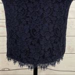 Diane Von Furstenberg  Zarita Mini Dress Lace Overlay 3/4 Sleeves Scalloped Hem Photo 4