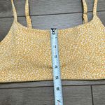 Athleta  Scoop Jacquard Swim Bikini Top Yellow White‎ Print Size Small Photo 5