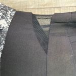 XScape Size 6 Black A-Line V-Neck Reptile Print Bodice Pleated Lined Tulle Dress Photo 7