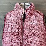 Miami EUC Sherpa burgundy zip down vest with pockets Photo 1
