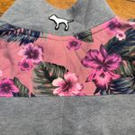 PINK - Victoria's Secret  Gray Floral Quarter Zip Sweatshirt Women's Size Small Photo 5