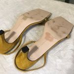 Good American Velvet Yellow & Gold Slide On Heels Photo 5