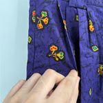 Saks 5th Avenue Women’s Vintage 80s Retro Y2K High Waist Floral Pattern Purple Short Size 4(27) Photo 8