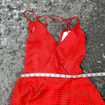 ZARA Red Polka Dot Skater Dress Open Back Photo 1