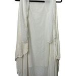 IMAN White Layered Sleeveless Open Swing Sweater Women's Large Photo 0