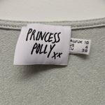 Princess Polly Womens Crop Top sz 6 / Medium Front Tie Mint Green Photo 2