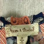 Hem & Thread  Floral Sleeveless Cami Dress Blue Orange VNeck Midi Sundress Size S Photo 1