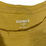 Old Navy Bold and happy yellow t shirt says Peace Love and Sunshine Size L Photo 2