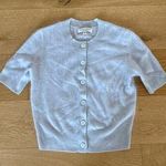 Banana Republic  - Lightweight Brushed Cashmere Short Sleeve Cardigan in Blue Photo 0