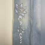 Mixit Vintage  Hip A Line Maxi Long Denim Skirt Embroidered Womens 8 Photo 2