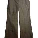 Antonio Melani  Wide Leg Crop Trousers Size 10 Brown Flat Front Career OFfice Photo 0