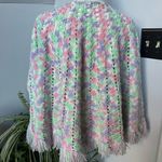 Handmade Crocheted Pastel Purple Pink Mint Green‎ Capelet Cape Poncho Shawl OSFM Size undefined Photo 4