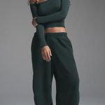 SKIMS  Vintage Fleece Straight Leg Pant in Cypress, Size Small Photo 0