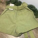 ZARA  Paperbag Shorts Size 2 Sage Green Belted Ladies Photo 1
