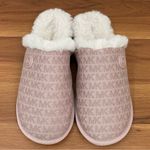 Michael Kors MICHAEL Janis Slipper Jacquard Print Soft Pink Fur Slippers 8/9? Photo 1