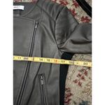 BAILEY 44 Anthropologie Women’s Black Faux Leather Zip Up Layered Jacket Size 10 Photo 7