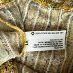 Universal Threads Universal Thread Crochet Floral Blouse M Yellow Button Front Boho Cottage Photo 9