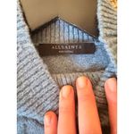 ALL SAINTS Asha Soft Fluffy Sweater Baby Blue Grey Size M Photo 3
