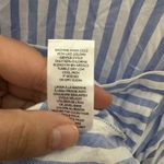 Workshop  Women’s Striped Rayon Lyocell Top 3X Button Down Roll Tab Sleeve Blue Photo 5