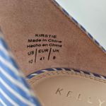 Kelly & Katie  Blue Stiped Satin Heeled Sandals Size 10 Photo 9