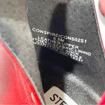 Steve Madden  Women’s Red Leather Silver Studded Conspire Ankle Boots Size 6.5 Photo 5