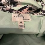 Milly  Long Sleeve Silk Dress in Mint and Black Size 8 Photo 7