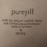 J.Jill NWT Pure Jill Ballet Sleeve Tunic Floral TShirt Cream Pink Scoop Size PXL Photo 2