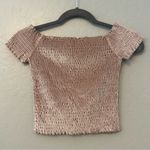 Urban Outfitters ⭐️ Light Before Dark mauve velvet smocked crop top size small Photo 6