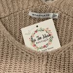 Staccato NWT Sz S Fabulous Color block Chunky Sweater Beige Gray Brown Cream Photo 5