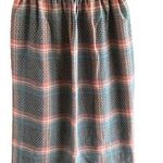 Diamond Lil 80s wool pencil skirt woman’s size 10 pink gray blue plaid Photo 0