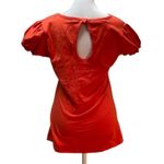 Old Skool Orange Graphic Logo Short Sleeve Keyhole Back Women's Tee Size Large Photo 2