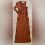 Misha Revolve Asher one sleeve midi dress ginger metallic Orange Size 8 Photo 6