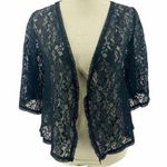 Pout Sexy Black Floral Lace Top Open Front Lingerie Small Photo 0