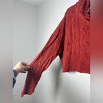 Free People  Shades of Dawn Pullover Sweater Cowl Neck Slouchy Cable Knit Large Photo 7