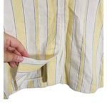 frame denim FRAME Yellow Striped Linen One-Button Blazer size 8 yellow white blue Photo 7