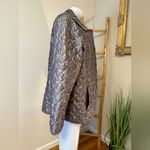 Chico's  Quilted Button Up Jacket Metallic Python Mauve 16/18 Photo 6