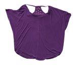 Ny Collection  Purple XL Blouse Brass Rivets Cap Photo 6