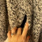 Lucky Brand  Grey Teddy Sherpa faux fur Long Peacoat jacket M Photo 4