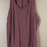 Allbirds Striped Racerback Tank Top Women’s Small Pink Burgundy Performance Acti Photo 0