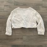 Sabo Skirt  White three button oversized cardigan Photo 4
