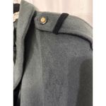 VTG John Weitz Womens Double Breasted Military Pure WoolTrench Coat Size 6 Green Photo 4