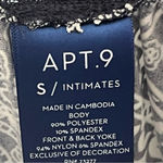 Apt. 9  Pajama Silky Intimate Slip Sleeveless Dress Purple White Small Photo 4